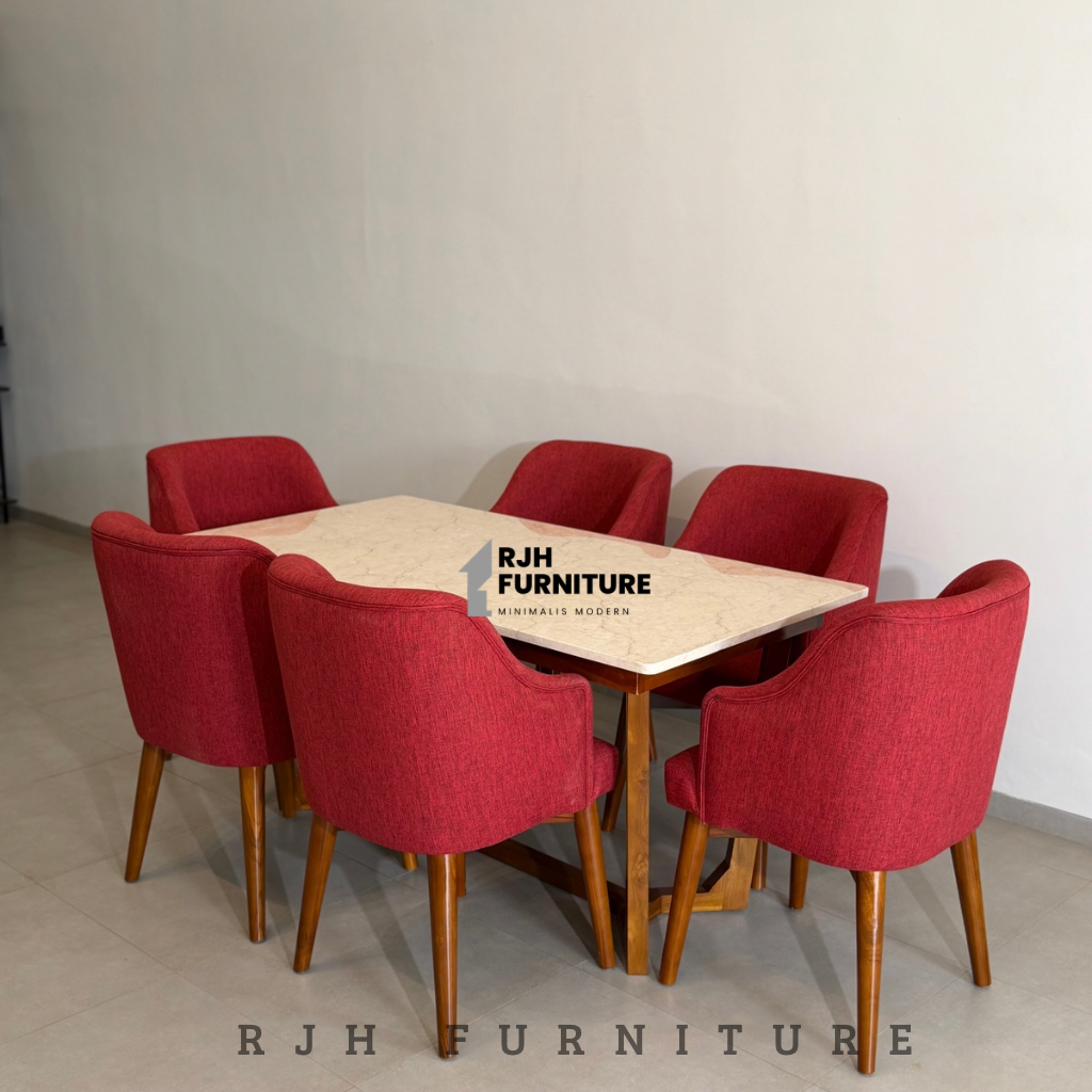 Premium Marble Dining Table, miguelle Dining chair